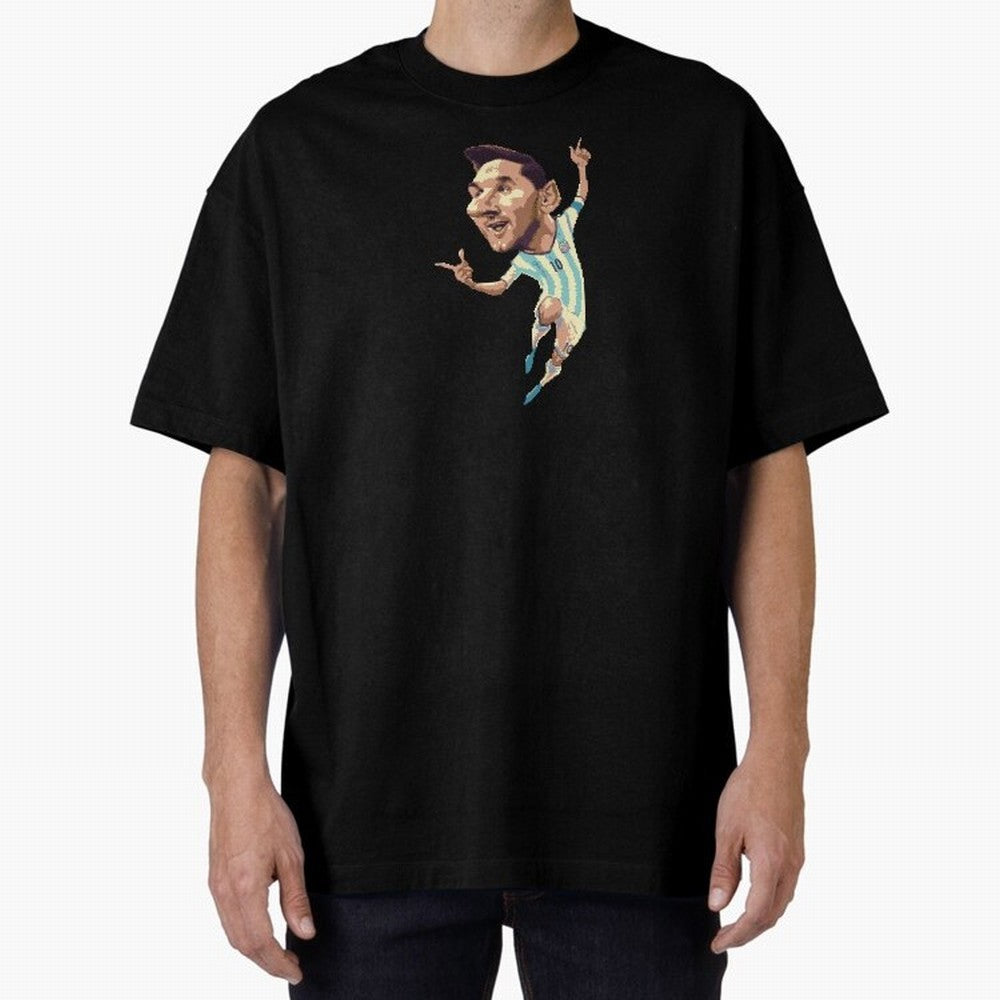 Lionel Messi Oversized T-Shirt Embrace Match Day Hype around FIFA World Cup 2026 Group Stage, Messi, Neymar and Mbappe, Portugal, Football History, Final Match Energy, Crowd Noise and Once in a Lifetime Moments; Perfect for Supporters Who Want Bold