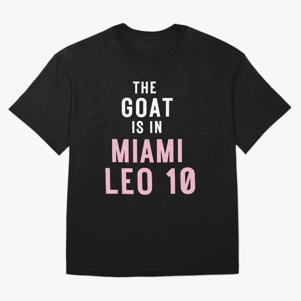 The Goat is in Miami - Leo 10 Essential T-Shirt Enjoy Global Football Passion for FIFA World Cup 2026 USA Canada Mexico, with Haaland, Brazil, Portugal and Argentina, Stadium Memories, Football Loyalty, International Chants and Championship