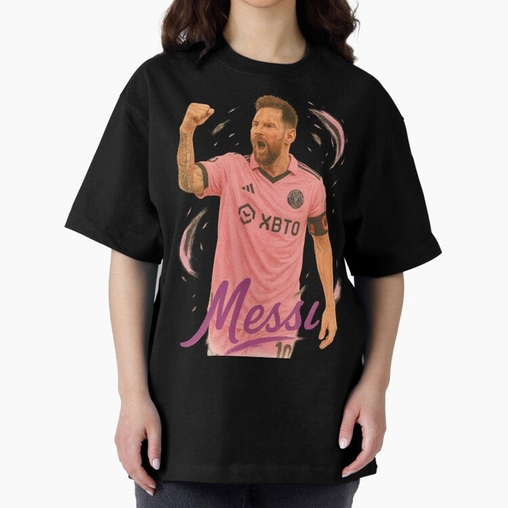 Argentina World Champs Messi Number Oversized T-Shirt Celebrate the Stars of FIFA World Cup 2026 USA Canada Mexico Spirit, Featuring Argentina, Messi, CR7 and Mbappe, Retro Football Energy, Iconic Rivalries, Trophy Chase Drama and Stadium
