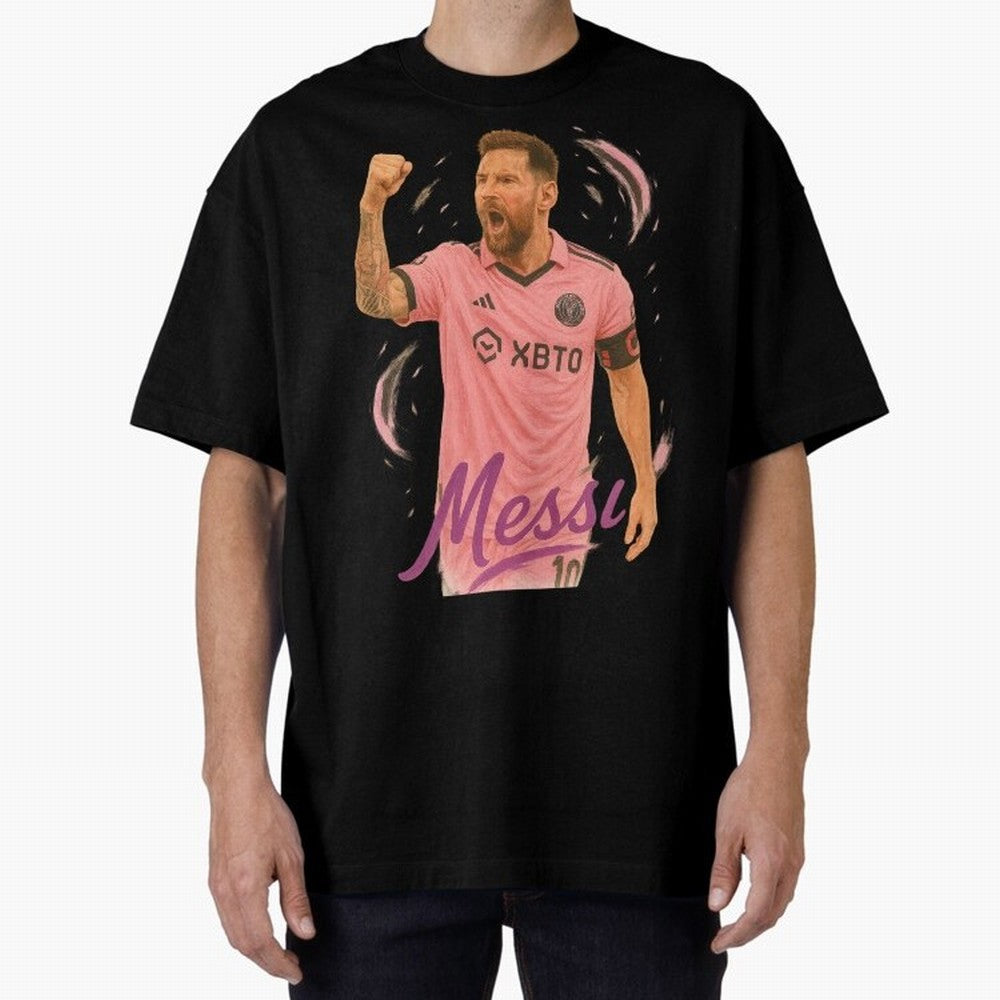 Argentina World Champs Messi Number Oversized T-Shirt Celebrate the Stars of FIFA World Cup 2026 USA Canada Mexico Spirit, Featuring Argentina, Messi, CR7 and Mbappe, Retro Football Energy, Iconic Rivalries, Trophy Chase Drama and Stadium