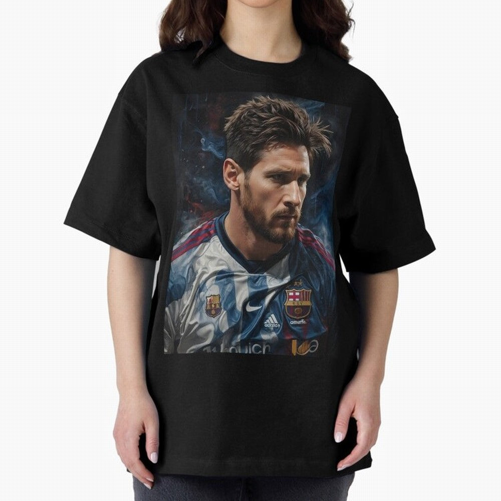 Argentina World Champs Messi Number Oversized T-Shirt Show Support during the FIFA World Cup 2026 Journey through Haaland Highlights, Argentina and Brazil Pride, Vintage Soccer Flavor, Modern Football Stars, National Flags and Final Night Emotion;