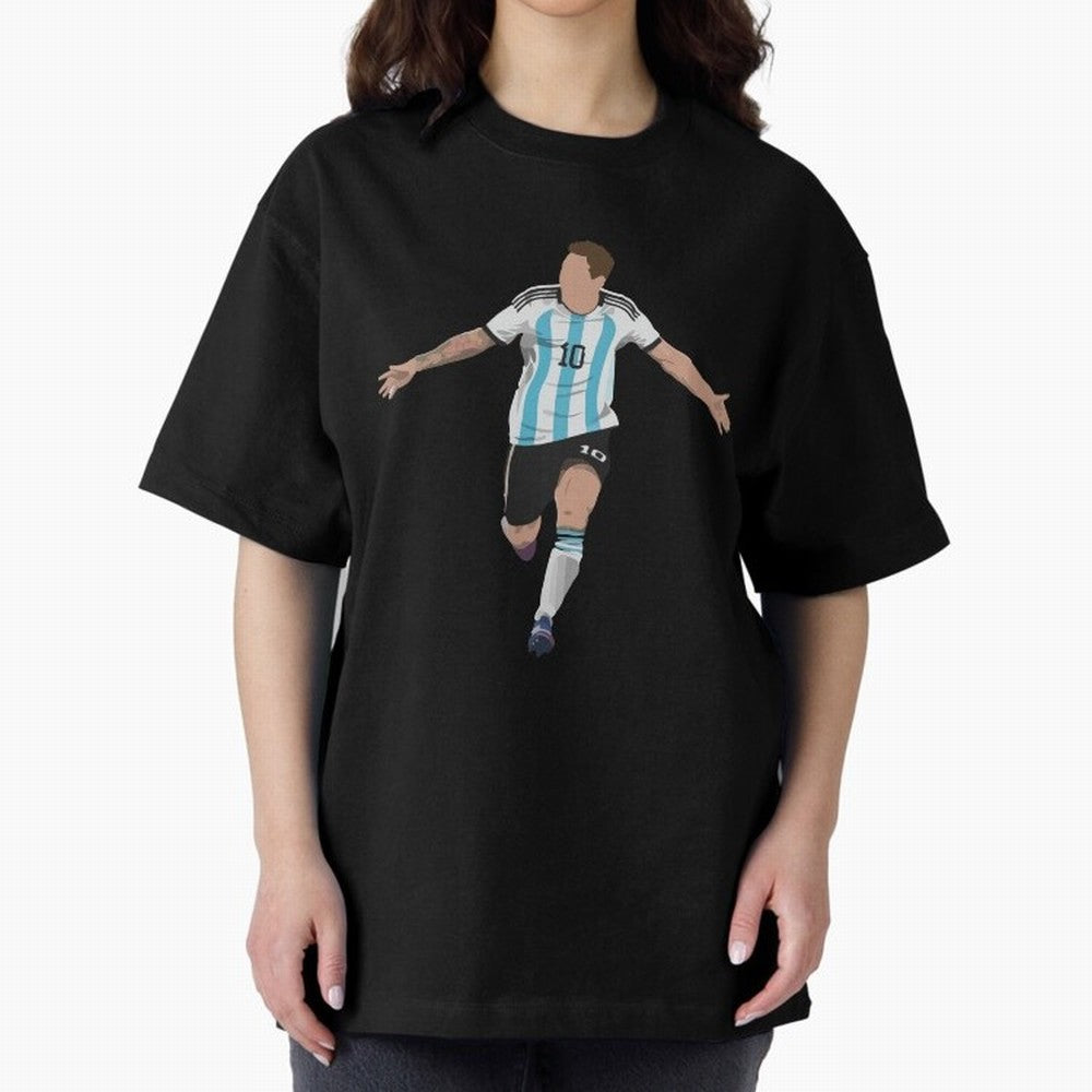 Messi Goal World Cup 2022 Oversized T-Shirt Fuel Your Fan Pride for FIFA World Cup 2026 Spirit, Celebrating England, France and Netherlands, Messi, Global Supporter Spirit, Legendary Goals, National Colors and Tournament Celebration; Made for