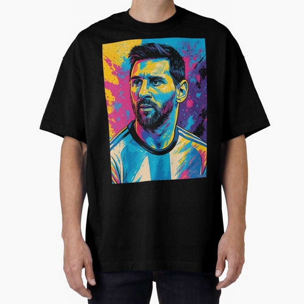 Argentina World Champs Messi Number Oversized T-Shirt Celebrate Global Football Passion for FIFA World Cup 2026, Driven by Messi, Neymar and Mbappe, Brazil, Soccer Culture, Superstar Moments, National Team Dreams and Competitive Fire; Perfect for