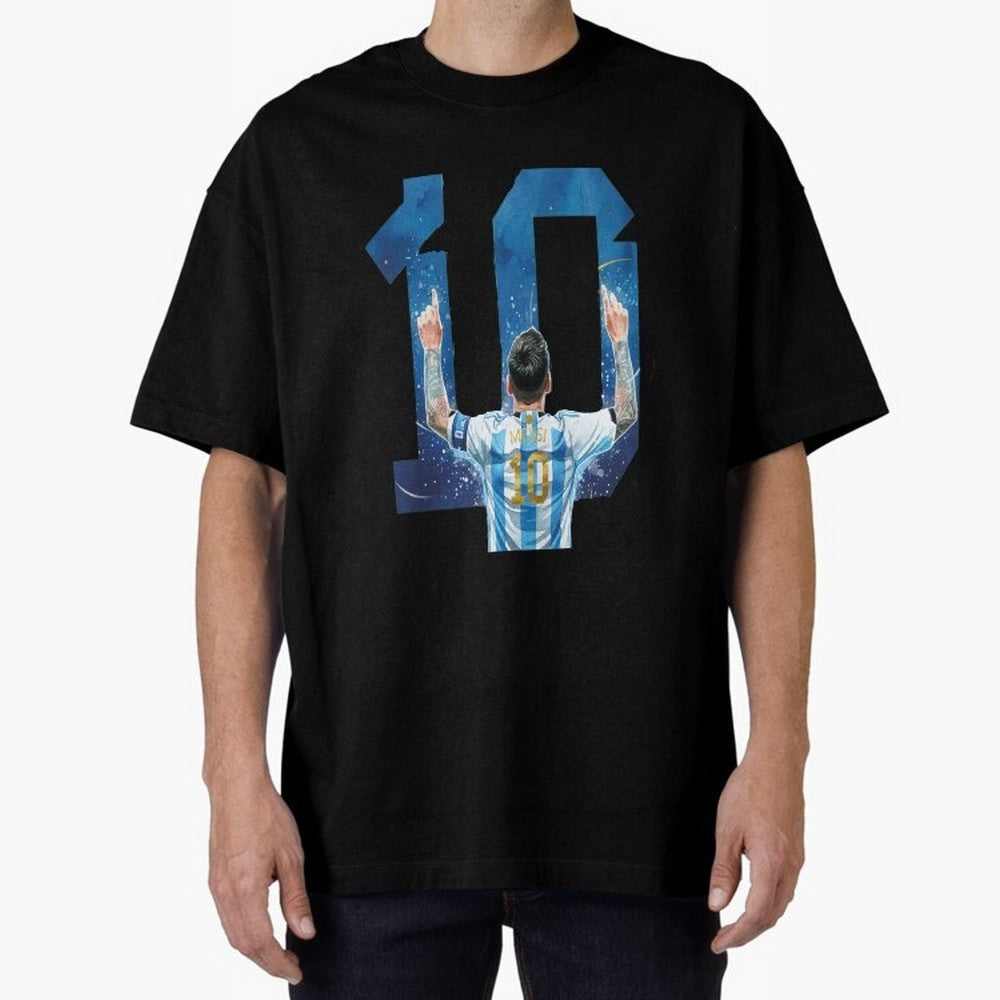 Messi 10 Argentina Oversized T-Shirt Make Memories around the FIFA World Cup 2026 USA Canada Mexico Journey through Messi and Cristiano Ronaldo Highlights, Portugal Pride, Champion Mindset, Group Stage Buzz, Knockout Tension and Passionate Fan