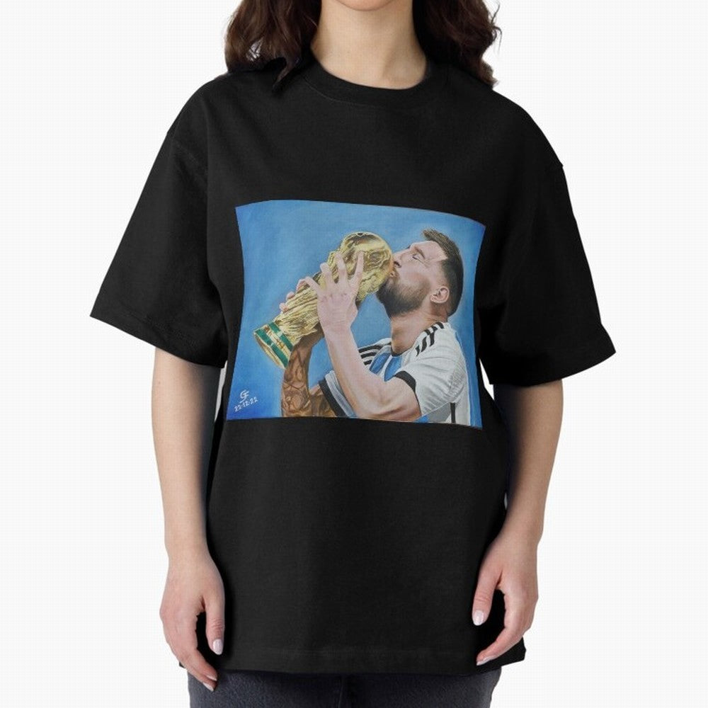 Lionel Messi Oversized T-Shirt Upgrade FIFA World Cup 2026 Group Stage Spirit, Driven by Argentina and Brazil, Messi and Cristiano Ronaldo, Classic Soccer Heritage, Championship Pressure, Fan Loyalty and International Pride; Perfect for Fans,
