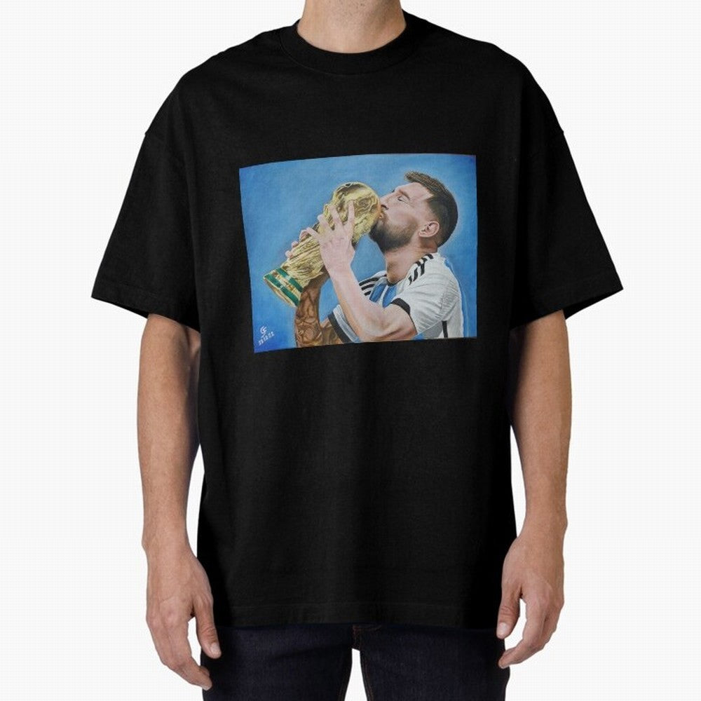 Lionel Messi Oversized T-Shirt Upgrade FIFA World Cup 2026 Group Stage Spirit, Driven by Argentina and Brazil, Messi and Cristiano Ronaldo, Classic Soccer Heritage, Championship Pressure, Fan Loyalty and International Pride; Perfect for Fans,