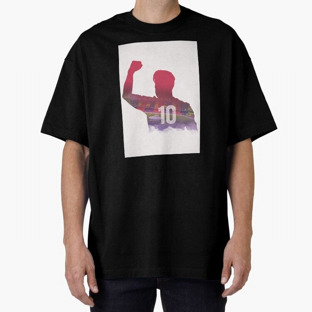 Lionel Messi Artwork Oversized T-Shirt Celebrate Rivalries and Pride in FIFA World Cup 2026 USA Canada Mexico Connected to Mbappe and Neymar, Spain Energy, Stadium Chants, National Pride, Trophy Dreams and Unforgettable Football Memories; Ideal for