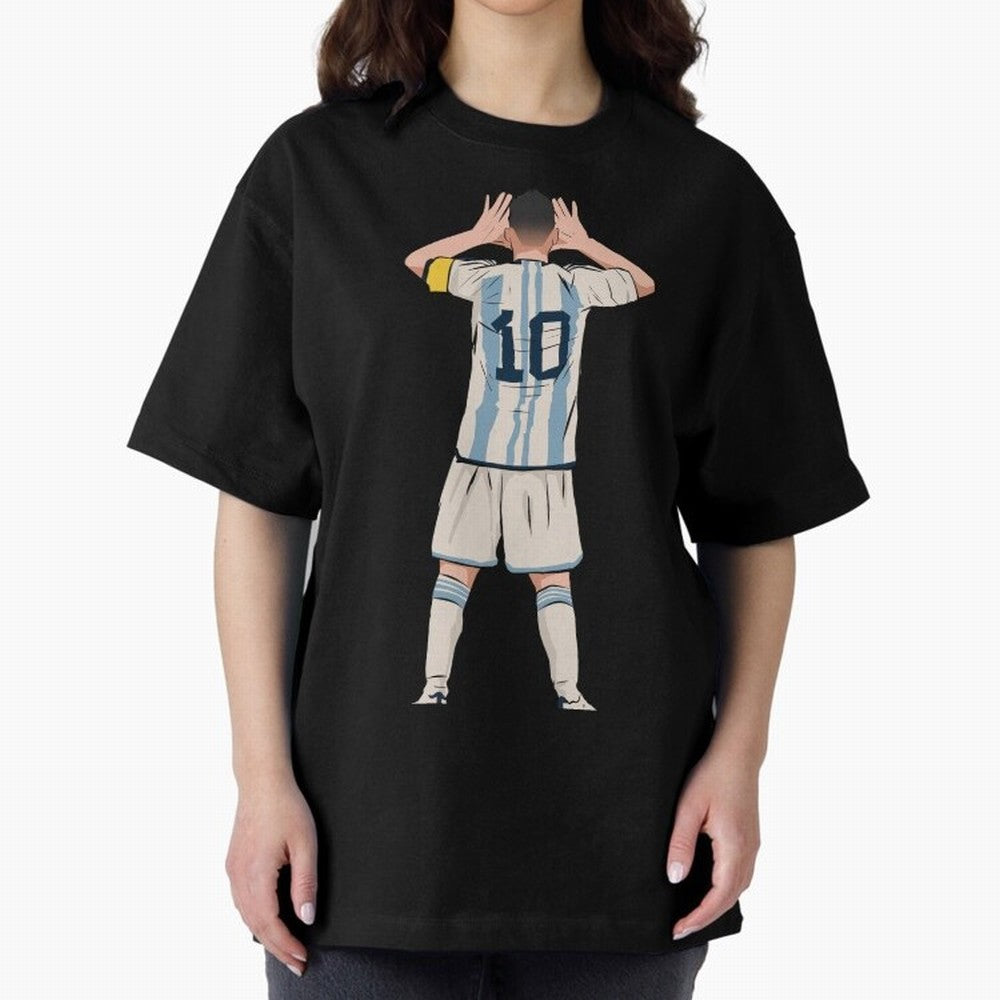 Lionel Messi Oversized T-Shirt Feel the Heartbeat of Global Football Passion for FIFA World Cup 2026 Group Stage, Centered on CR7 and Messi, England, Football Festival Excitement, Trophy Ambitions, Country Rivalries and Star Player Buzz; Ideal for
