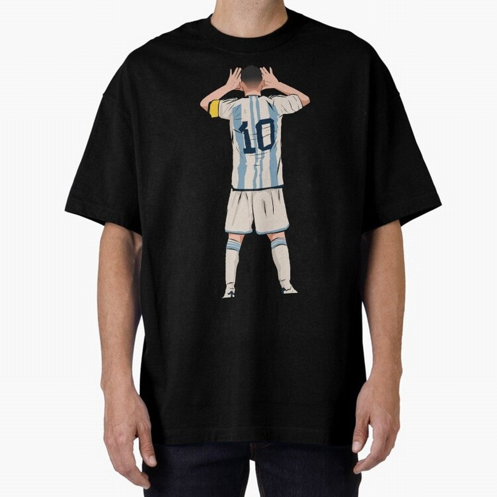 Lionel Messi Oversized T-Shirt Feel the Heartbeat of Global Football Passion for FIFA World Cup 2026 Group Stage, Centered on CR7 and Messi, England, Football Festival Excitement, Trophy Ambitions, Country Rivalries and Star Player Buzz; Ideal for