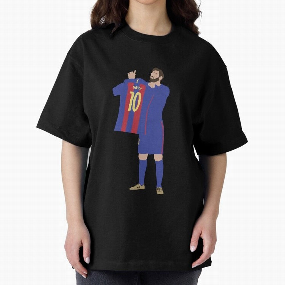 Messi minimalist design Oversized T-Shirt Make Every Match About Match Day Hype around FIFA World Cup 2026, Haaland and Mbappe, Spain and Netherlands, Vintage Soccer Flavor, Modern Football Stars, National Flags and Final Night Emotion; Great for