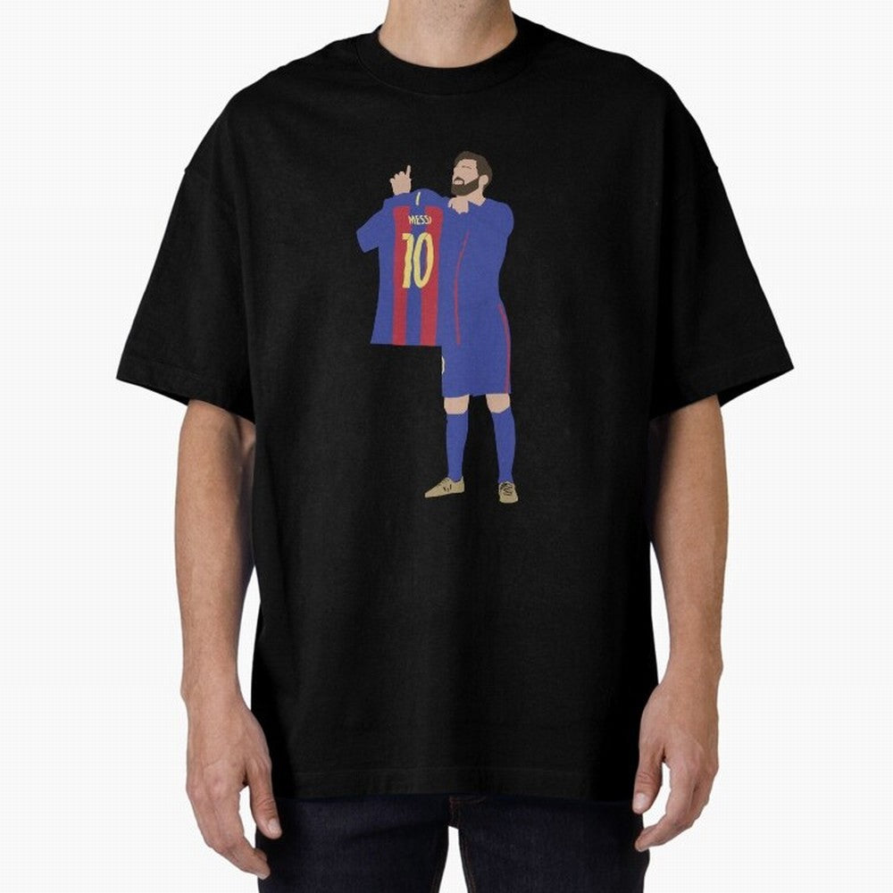Messi minimalist design Oversized T-Shirt Make Every Match About Match Day Hype around FIFA World Cup 2026, Haaland and Mbappe, Spain and Netherlands, Vintage Soccer Flavor, Modern Football Stars, National Flags and Final Night Emotion; Great for