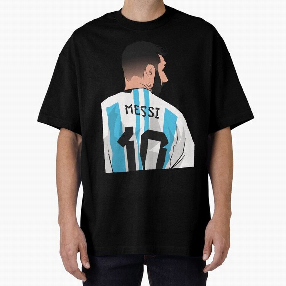 Messi Oversized T-Shirt Keep Football History Alive during FIFA World Cup 2026 Spirit, Featuring France and Portugal, Messi, CR7 and Mbappe, Soccer Culture, Superstar Moments, National Team Dreams and Competitive Fire; Perfect for Supporters Who