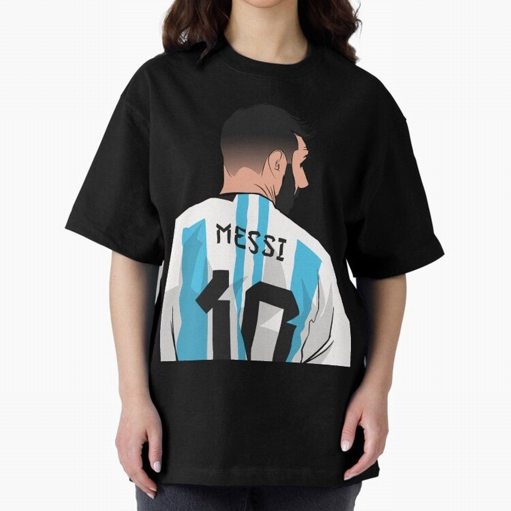 Messi Oversized T-Shirt Keep Football History Alive during FIFA World Cup 2026 Spirit, Featuring France and Portugal, Messi, CR7 and Mbappe, Soccer Culture, Superstar Moments, National Team Dreams and Competitive Fire; Perfect for Supporters Who