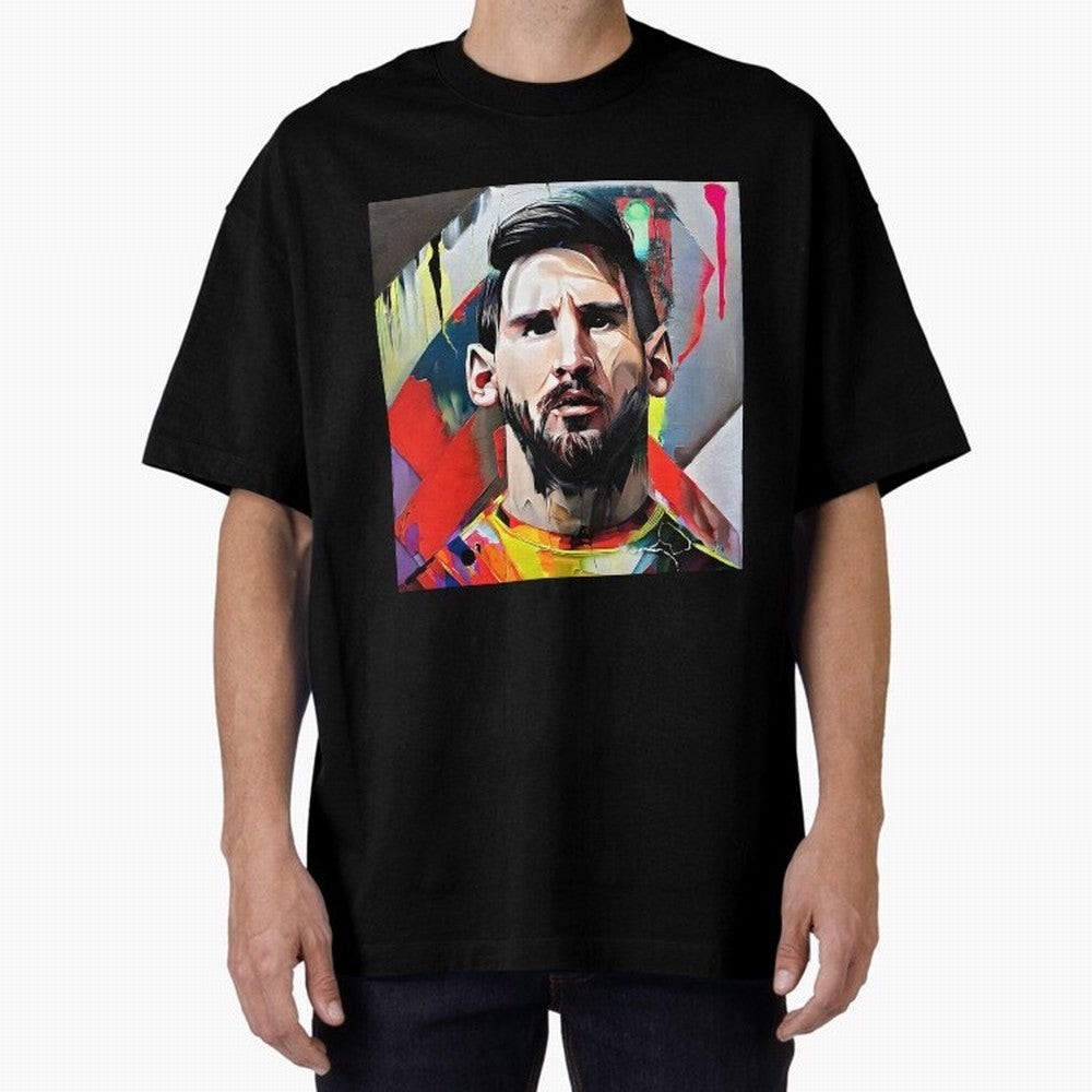 Billboard with Messi Boxy T-Shirt Carry the Colors and Pride of FIFA World Cup 2026 USA Canada Mexico Made for Mbappe and Neymar, Germany Energy, Worldwide Fan Energy, Dramatic Goals, Stadium Lights and Championship Celebrations; Perfect for Fans,