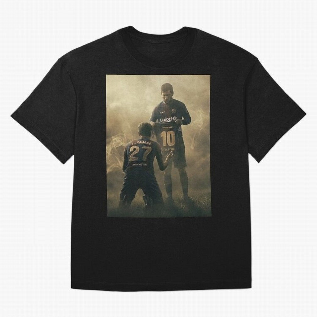 messi giving kamin yamal his shirt iconic design Classic T-Shirt Feel the Trophy Chase of Global Football Passion for FIFA World Cup 2026 USA Canada Mexico, with Neymar, Haaland and Cristiano Ronaldo, England and Germany, Champion Mindset, Group