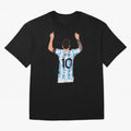 Lionel Messi Oversized T-Shirt Create FIFA World Cup 2026 for Fans of Messi, Neymar and Mbappe and Spain, Bringing Championship Spirit, Famous Goals, Roaring Crowds and International Football Unity; Great for Watch Parties, Sports Bars, Family