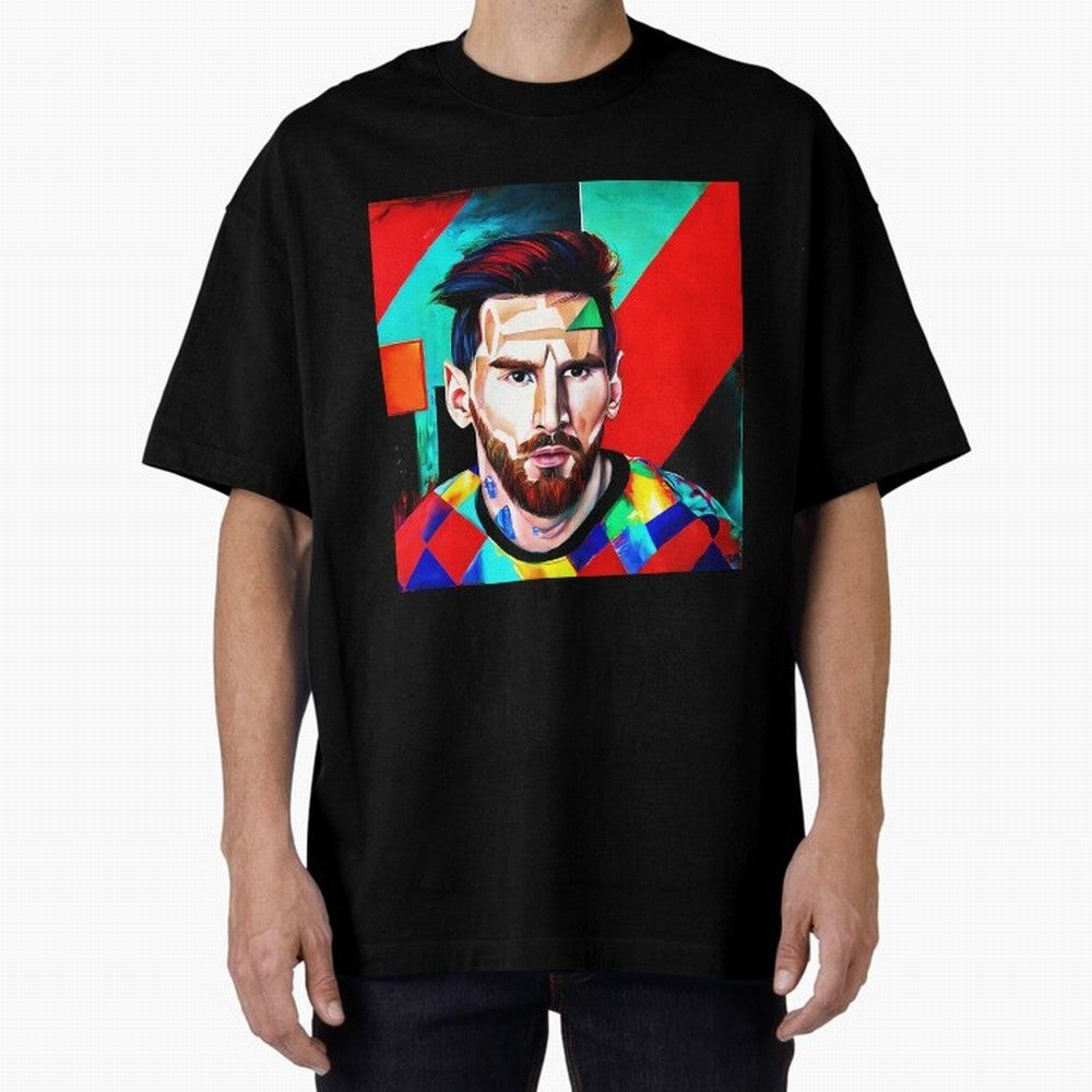 colorful Messi Oversized T-Shirt Show Your Tournament Heart for the FIFA World Cup 2026 Journey through Cristiano Ronaldo Highlights, Brazil Pride, Stadium Chants, National Pride, Trophy Dreams and Unforgettable Football Memories; Ideal for
