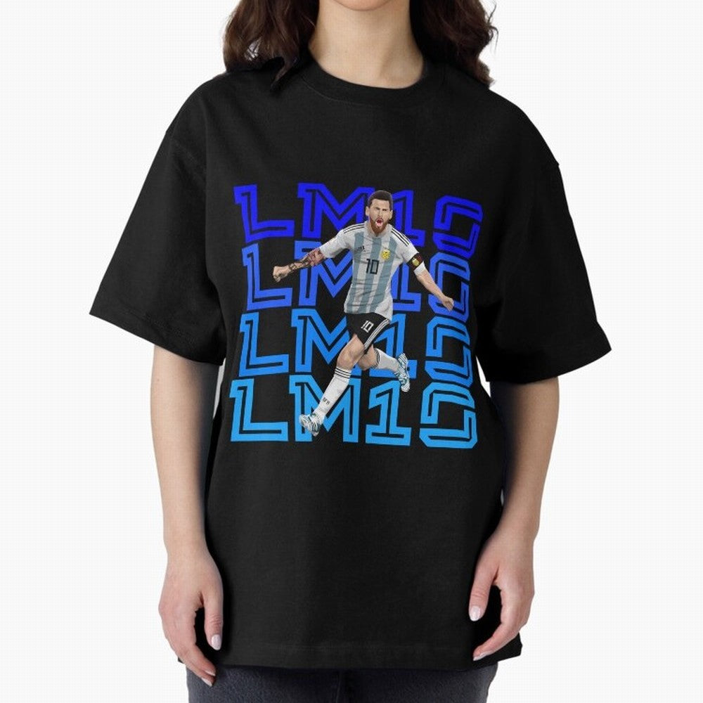 Lionel Messi 10 Oversized T-Shirt Support FIFA World Cup 2026 for Fans of Cristiano Ronaldo, Haaland and CR7 and Portugal, Bringing Football Passion, Legendary Performances, Festival Vibes and Supporter Community; Perfect for People Who Love