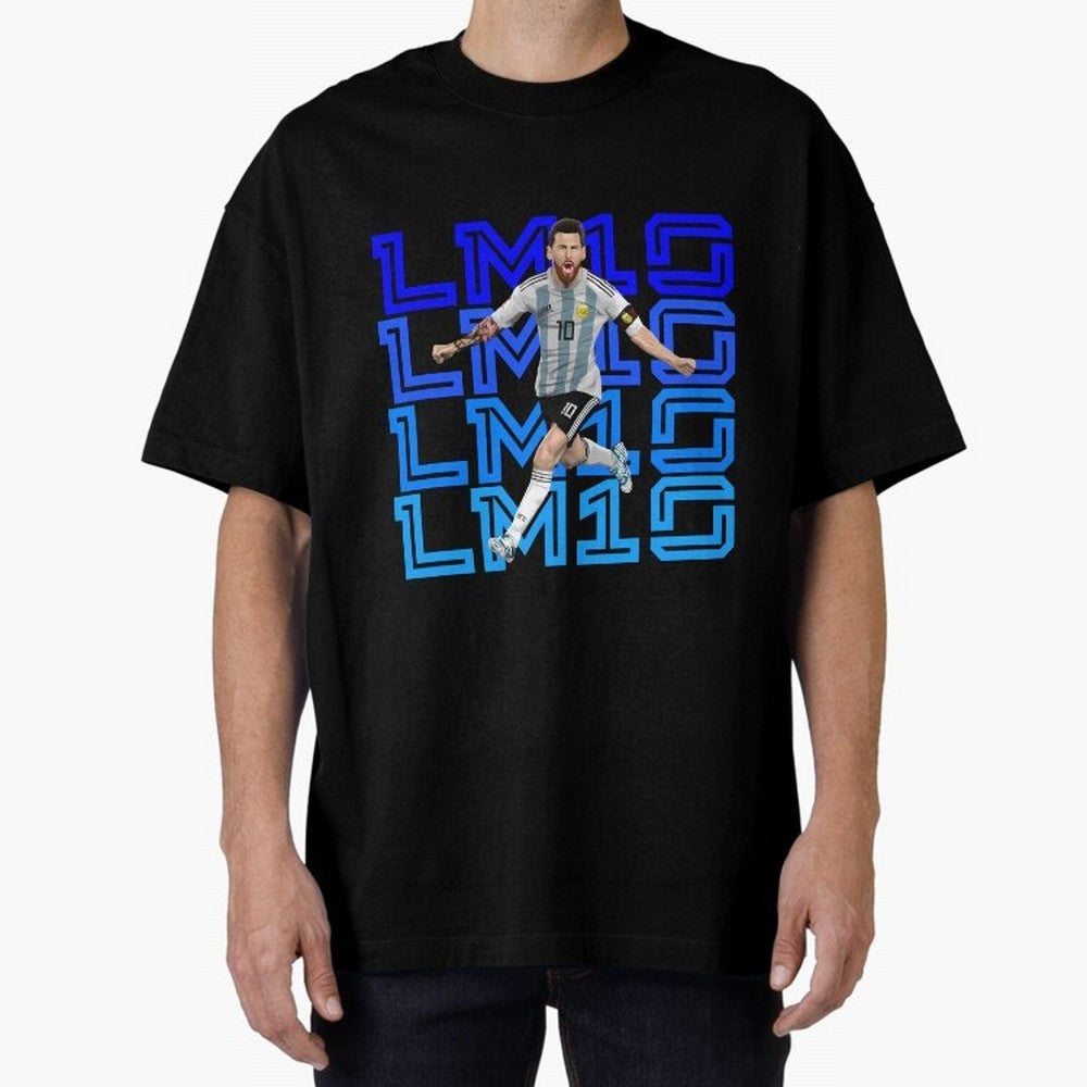 Lionel Messi 10 Oversized T-Shirt Support FIFA World Cup 2026 for Fans of Cristiano Ronaldo, Haaland and CR7 and Portugal, Bringing Football Passion, Legendary Performances, Festival Vibes and Supporter Community; Perfect for People Who Love