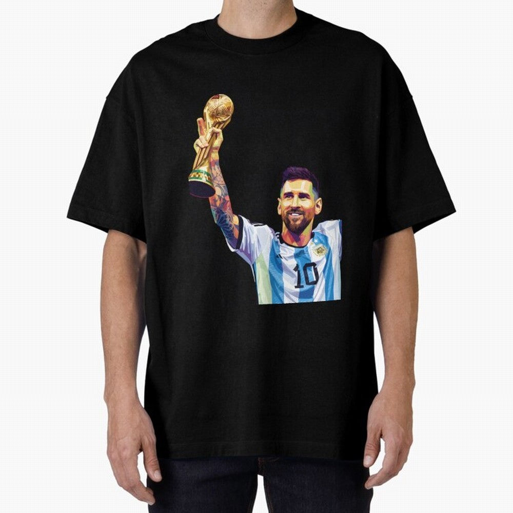 Messi wpap pop art Oversized T-Shirt Show Your Stadium Side during FIFA World Cup 2026 Spirit, Filled with Argentina, Neymar, Haaland and Cristiano Ronaldo, Soccer Culture, Superstar Moments, National Team Dreams and Competitive Fire; Great for