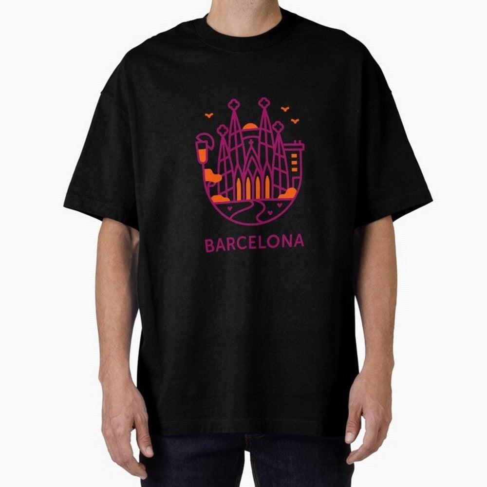 Luggage Barcelona Oversized T-Shirt Bring Trophy Dreams to Global Football Passion for FIFA World Cup 2026 Group Stage, Driven by Cristiano Ronaldo, France and Portugal, Soccer Culture, Superstar Moments, National Team Dreams and Competitive Fire;