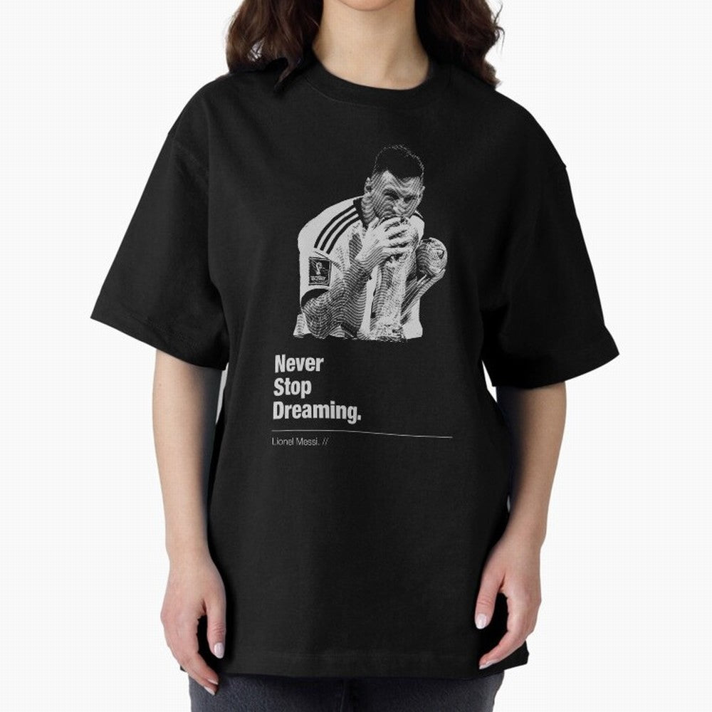 Never Stop Dreaming Classic T-Shirt Celebrate the Magic of FIFA World Cup 2026 Spirit, Made for Argentina and Brazil, Messi, Neymar and Mbappe, Retro Football Energy, Iconic Rivalries, Trophy Chase Drama and Stadium Atmosphere; Perfect for Fans,