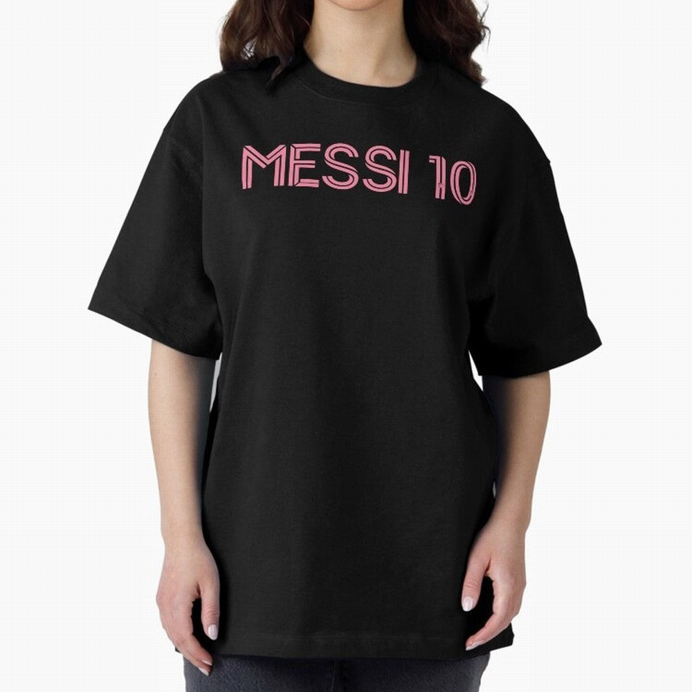 Messi Inter Miami Oversized T-Shirt Bring Legendary Rivalry Energy to Global Football Passion for FIFA World Cup 2026 USA Canada Mexico, Centered on Messi, Neymar and Mbappe, France, Vintage Soccer Flavor, Modern Football Stars, National Flags and