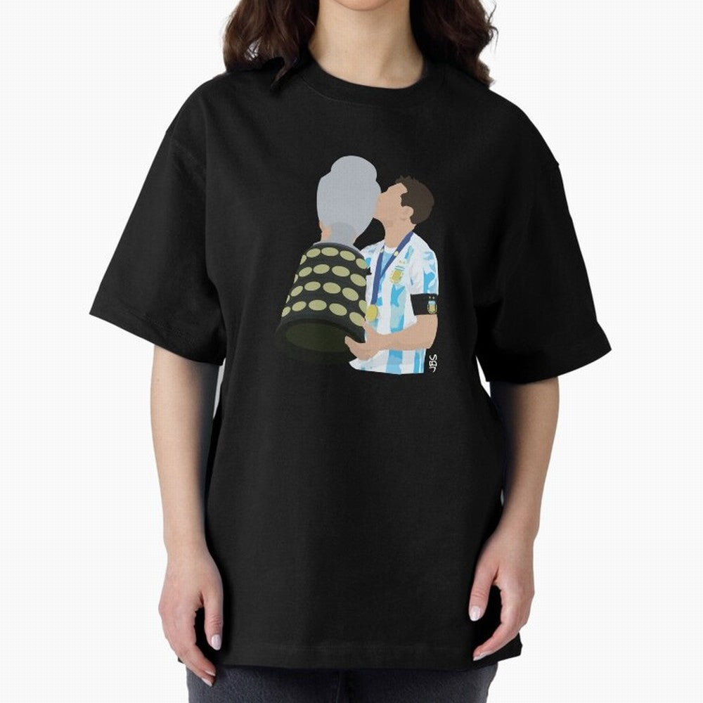 Lionel Messi Champion of America Classic T-Shirt Relive Legendary Nights from Match Day Hype around FIFA World Cup 2026 Group Stage, Messi and Cristiano Ronaldo, Portugal, Spain and Germany, Championship Spirit, Famous Goals, Roaring Crowds and