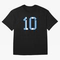 10 - Lionel Messi - Argentina Colours Classic T-Shirt Celebrate Fan Favorites in Match Day Hype around FIFA World Cup 2026 USA Canada Mexico, Neymar, Haaland and Cristiano Ronaldo, Portugal, Spain and Germany, Worldwide Fan Energy, Dramatic Goals,