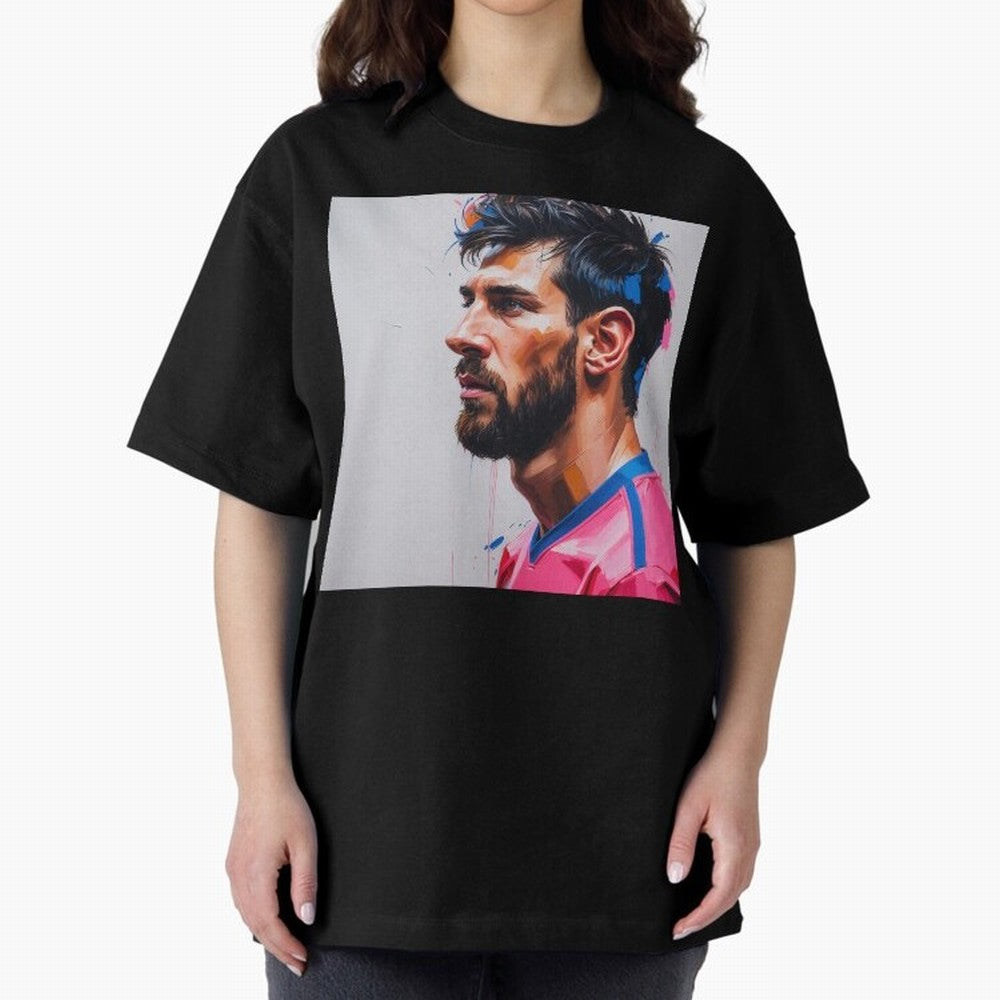 Vibrant Artistic Portrait of Lionel Messi (GOAT) - Digital painting (Version 5) Classic T-Shirt Celebrate Rivalries and Pride in Match Day Hype around FIFA World Cup 2026 Group Stage, Messi, Netherlands, Vintage Soccer Flavor, Modern Football