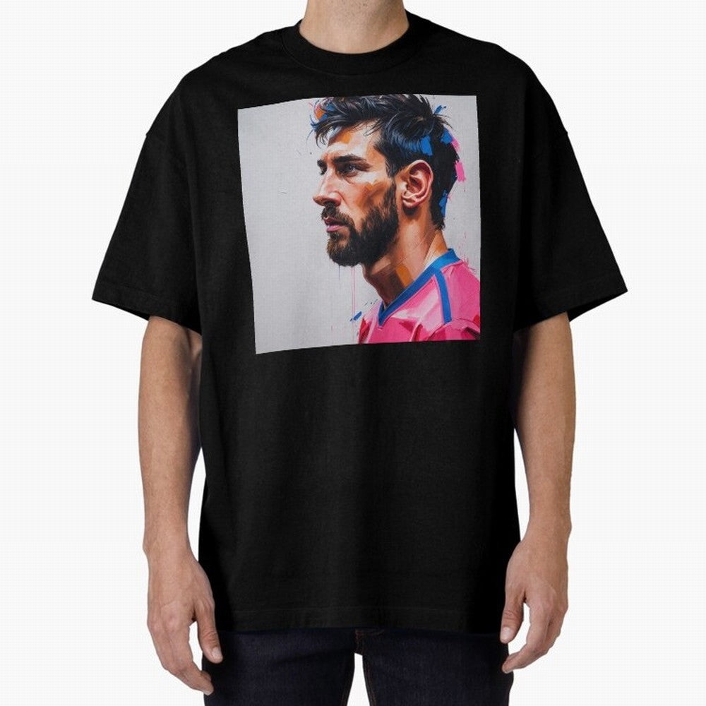Vibrant Artistic Portrait of Lionel Messi (GOAT) - Digital painting (Version 5) Classic T-Shirt Celebrate Rivalries and Pride in Match Day Hype around FIFA World Cup 2026 Group Stage, Messi, Netherlands, Vintage Soccer Flavor, Modern Football