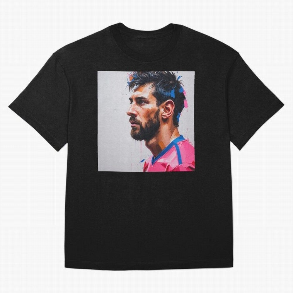 Vibrant Artistic Portrait of Lionel Messi (GOAT) - Digital painting (Version 5) Classic T-Shirt Celebrate Rivalries and Pride in Match Day Hype around FIFA World Cup 2026 Group Stage, Messi, Netherlands, Vintage Soccer Flavor, Modern Football