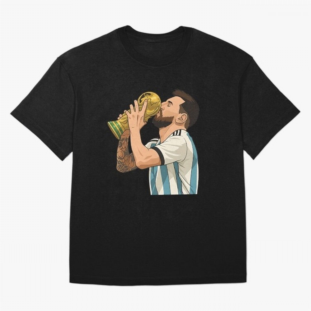 Messi Cup Oversized T-Shirt Discover Global Football Passion for FIFA World Cup 2026, Inspired by Mbappe, Portugal, Classic Soccer Heritage, Championship Pressure, Fan Loyalty and International Pride; Made for Collectors Who Enjoy Iconic Players,