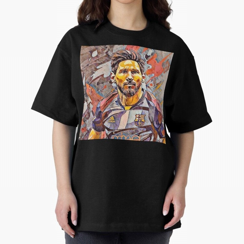 Messi Pop Art Portrait Classic T-Shirt Show Passion for the Stars of Match Day Hype around FIFA World Cup 2026 USA Canada Mexico, Messi, CR7 and Mbappe, England, France and Netherlands, Retro Football Energy, Iconic Rivalries, Trophy Chase Drama