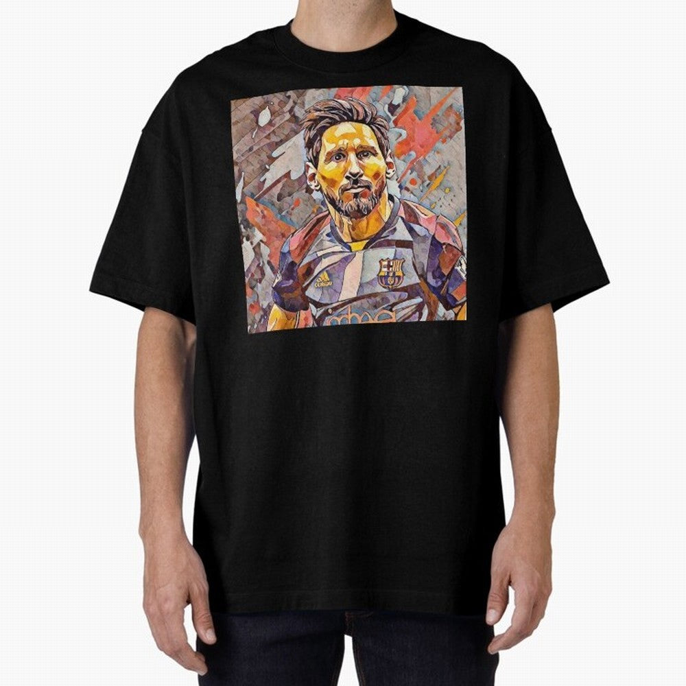 Messi Pop Art Portrait Classic T-Shirt Show Passion for the Stars of Match Day Hype around FIFA World Cup 2026 USA Canada Mexico, Messi, CR7 and Mbappe, England, France and Netherlands, Retro Football Energy, Iconic Rivalries, Trophy Chase Drama