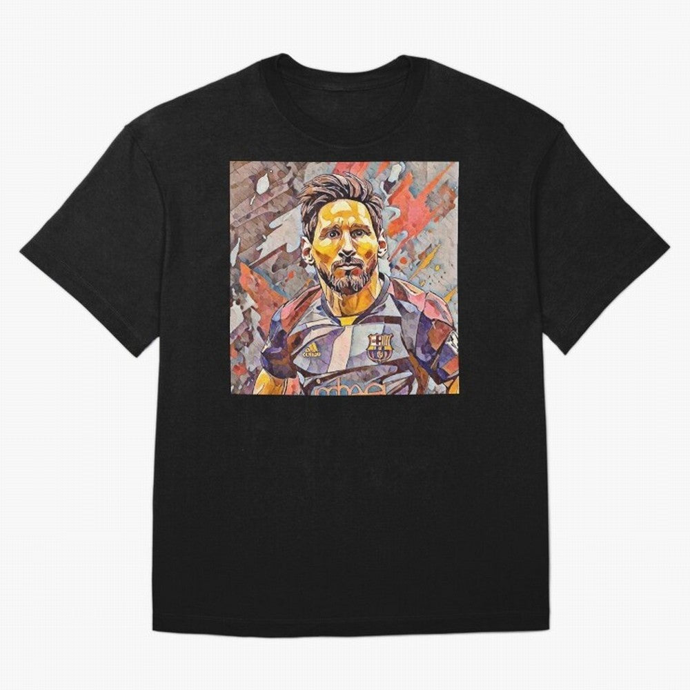 Messi Pop Art Portrait Classic T-Shirt Show Passion for the Stars of Match Day Hype around FIFA World Cup 2026 USA Canada Mexico, Messi, CR7 and Mbappe, England, France and Netherlands, Retro Football Energy, Iconic Rivalries, Trophy Chase Drama