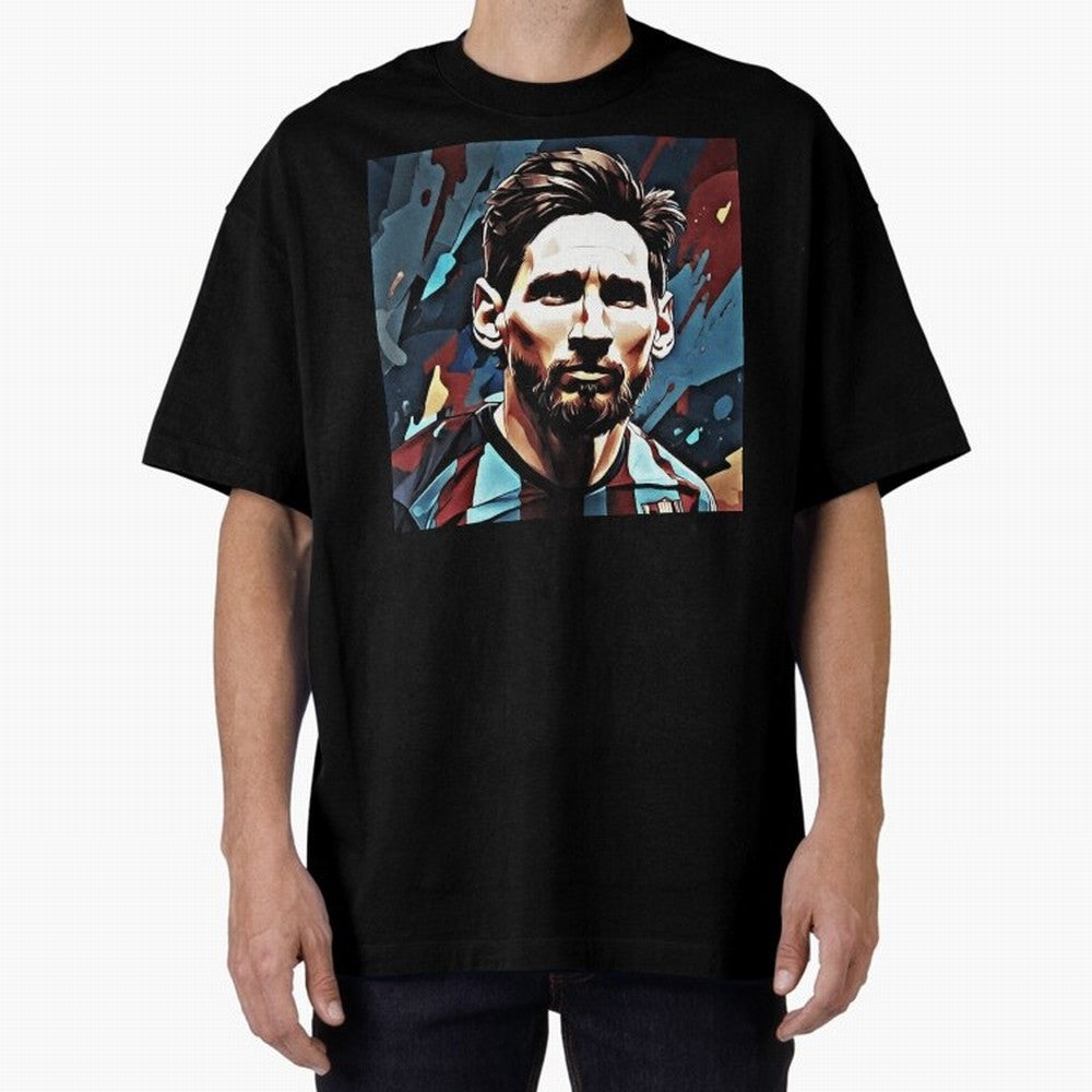 Messi The GOAT Oversized T-Shirt Celebrate Rivalries and Pride in FIFA World Cup 2026 Group Stage for Fans of Neymar and Portugal, Bringing Classic Soccer Heritage, Championship Pressure, Fan Loyalty and International Pride; Ideal for Fans Who