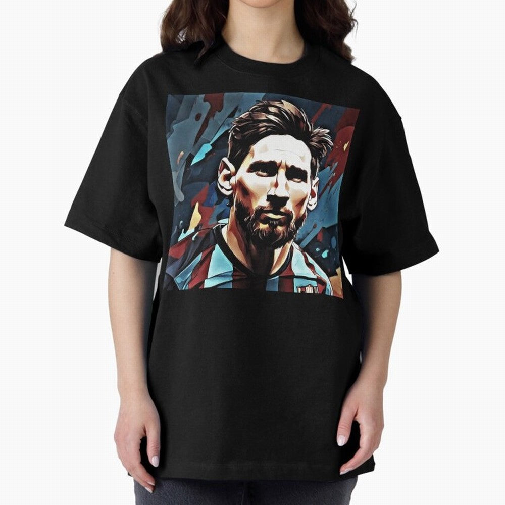 Messi The GOAT Oversized T-Shirt Celebrate Rivalries and Pride in FIFA World Cup 2026 Group Stage for Fans of Neymar and Portugal, Bringing Classic Soccer Heritage, Championship Pressure, Fan Loyalty and International Pride; Ideal for Fans Who