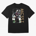 Messi Pop Art Portrait Oversized T-Shirt Bring Match Day Fire to the FIFA World Cup 2026 Group Stage Journey through CR7 Highlights, Argentina Pride, Vintage Soccer Flavor, Modern Football Stars, National Flags and Final Night Emotion; Made for