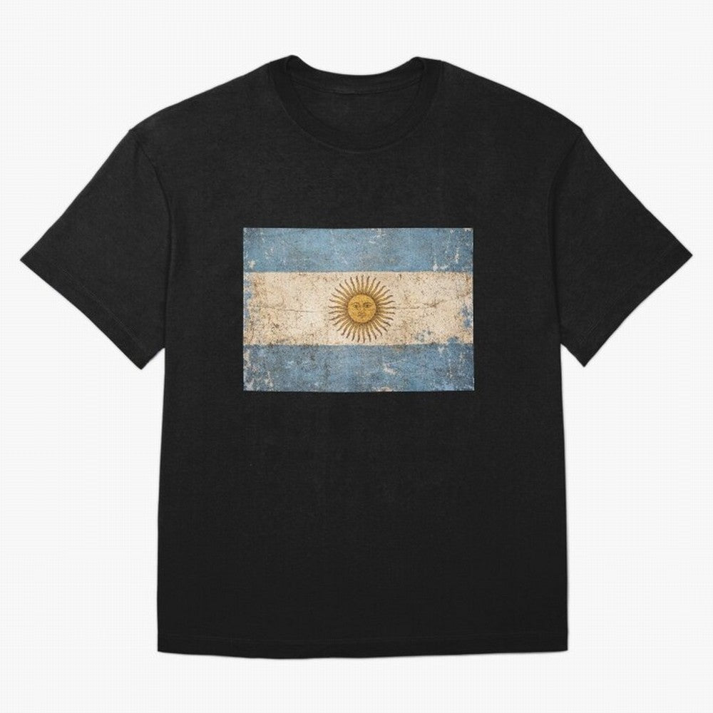 Vintage Argentina Flag Soccer Fan Design Classic T-Shirt Represent the Passion of FIFA World Cup 2026 Inspired by Neymar, Argentina Energy, Game Day Rituals, Football Legends, Country Pride and the Road to the Final; Perfect for Fans, Collectors,