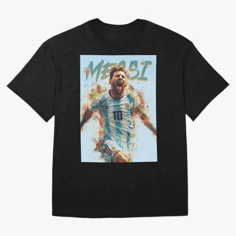 Messi Pop Art Portrait Classic T-Shirt Fuel Global Football Passion for FIFA World Cup 2026 USA Canada Mexico, Capturing Mbappe and Neymar, Portugal, Spain and Germany, Football Passion, Legendary Performances, Festival Vibes and Supporter