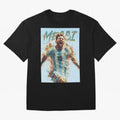 Messi Pop Art Portrait Classic T-Shirt Fuel Global Football Passion for FIFA World Cup 2026 USA Canada Mexico, Capturing Mbappe and Neymar, Portugal, Spain and Germany, Football Passion, Legendary Performances, Festival Vibes and Supporter