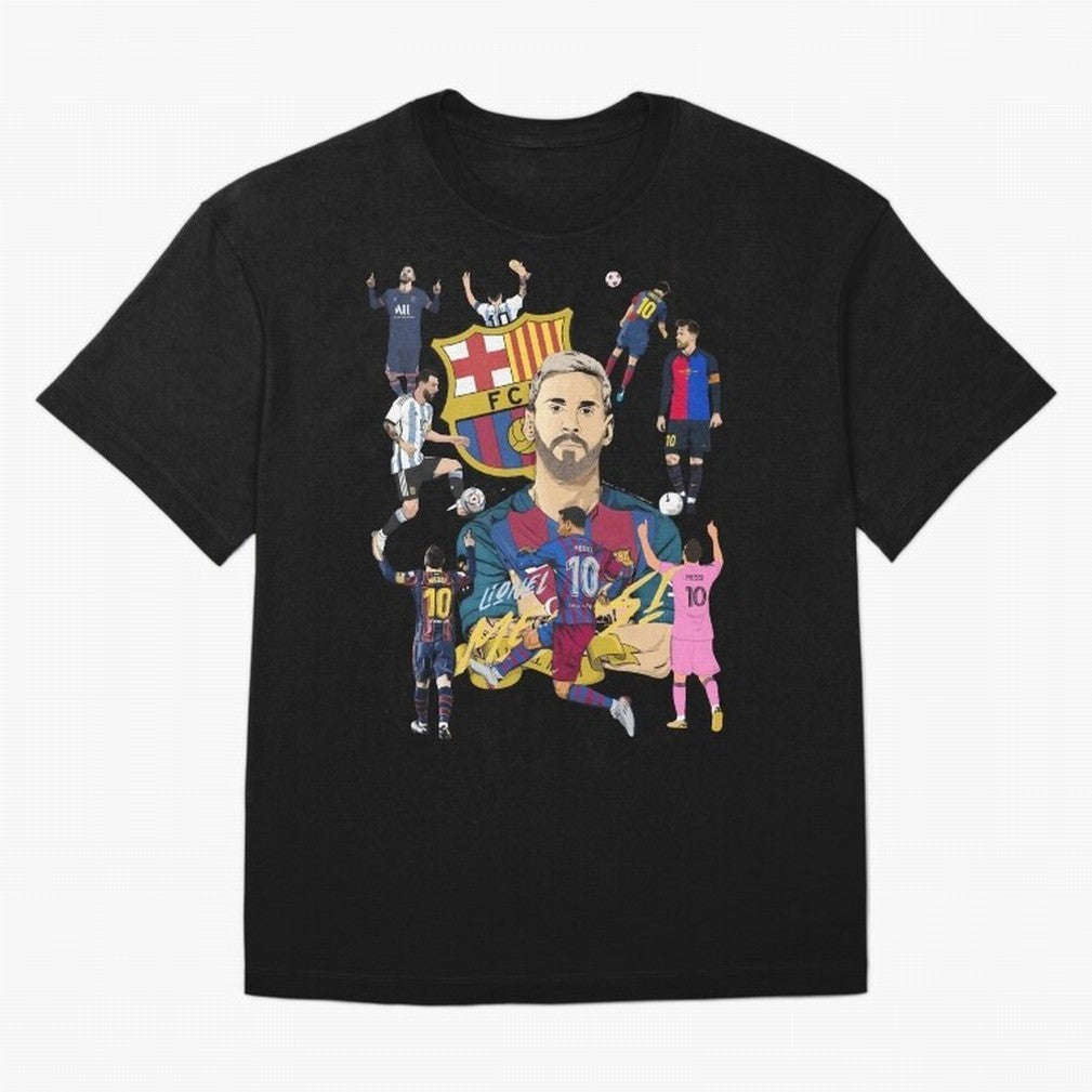 Messi Pop Art Portrait Classic T-Shirt Celebrate Supporters United by FIFA World Cup 2026 for Fans of Mbappe and Neymar and France and Portugal, Bringing Football Festival Excitement, Trophy Ambitions, Country Rivalries and Star Player Buzz; Ideal