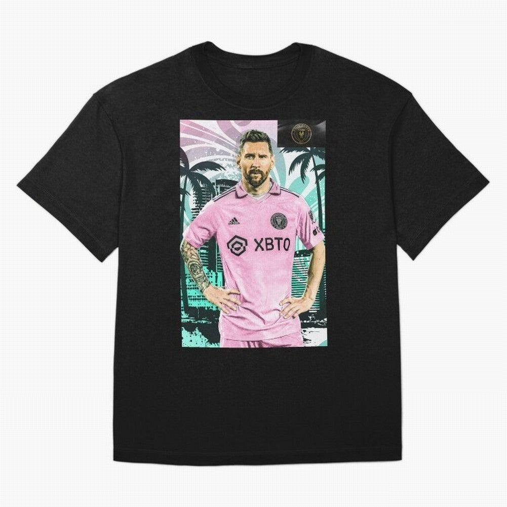 Messi Pop Art Portrait Oversized T-Shirt Follow Every Goal of Global Football Passion for FIFA World Cup 2026 Group Stage, Made for Cristiano Ronaldo, Haaland and CR7, Spain and Netherlands, Champion Mindset, Group Stage Buzz, Knockout Tension and