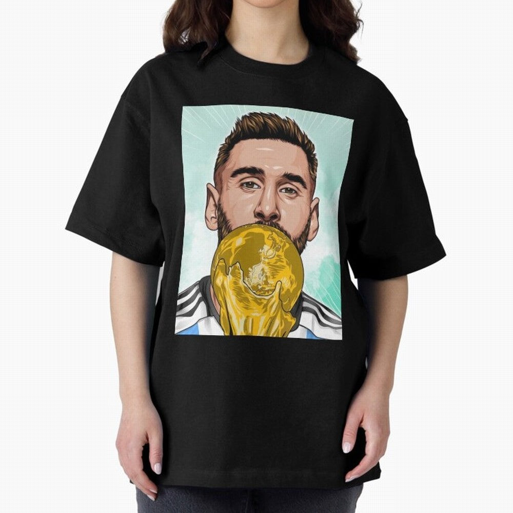 Messi goat Oversized T-Shirt Turn Every Weekend Toward FIFA World Cup 2026 for Fans of CR7 and Portugal, Spain and Germany, Bringing Soccer Culture, Superstar Moments, National Team Dreams and Competitive Fire; Great for Supporters Who Love