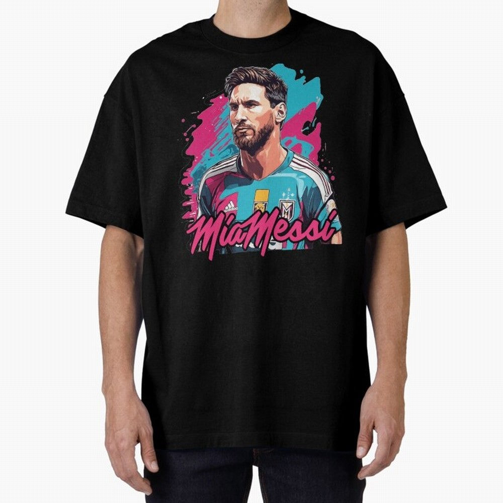 Messi Pop Art Portrait Oversized T-Shirt Make Every Match About the FIFA World Cup 2026 Journey through Cristiano Ronaldo, Haaland and CR7 Highlights, Portugal, Spain and Germany Pride, Champion Mindset, Group Stage Buzz, Knockout Tension and
