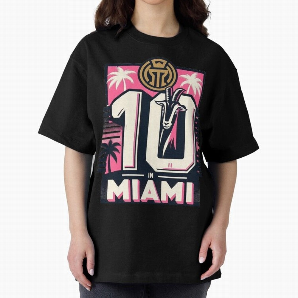 Messi The GOAT Oversized T-Shirt Join the Global Buzz around Match Day Hype around FIFA World Cup 2026 Group Stage, Mbappe, Spain, Sports Nostalgia, International Competition, Famous Players and Unforgettable Victories; Created for Match Day