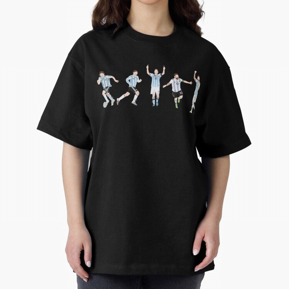 Messi in the World Cups since 2006 Oversized T-Shirt Show Your Stadium Side during Global Football Passion for FIFA World Cup 2026 USA Canada Mexico, Driven by Mbappe and Neymar, Argentina and Brazil, Soccer Culture, Superstar Moments, National