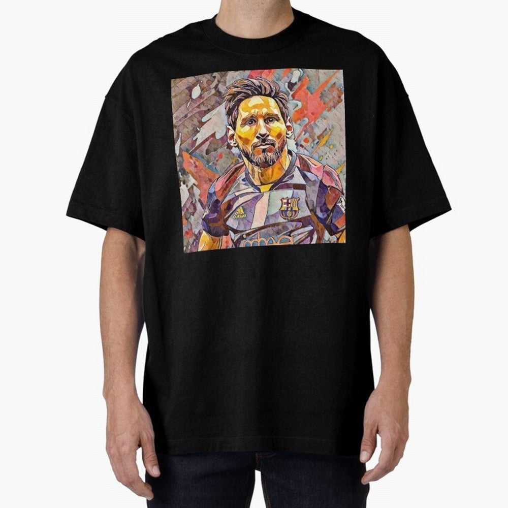 Messi art Oversized T-Shirt Celebrate Every Goal in FIFA World Cup 2026 USA Canada Mexico Spirit, Capturing Spain and Netherlands, Neymar, Game Day Rituals, Football Legends, Country Pride and the Road to the Final; Ideal for Fans Who Follow Messi,