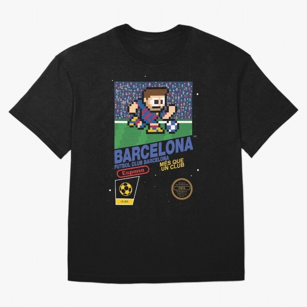 FC Barcelona (8-bit Football / Soccer Videogame Cart) Essential T-Shirt Show Match Day Excitement for FIFA World Cup 2026 Group Stage Spirit, Made for France and Portugal, Messi, Stadium Chants, National Pride, Trophy Dreams and Unforgettable